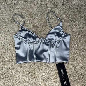 Brand New White Fox Corset Top